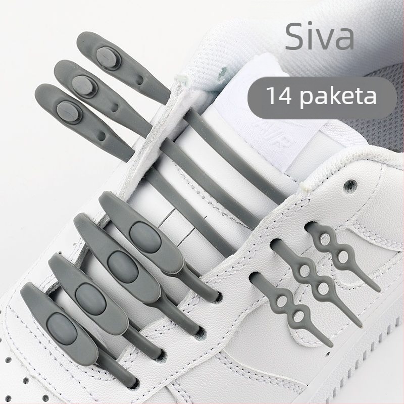 Kuka za vezanje bez vezivanja za slip-on cipele, silikon-elastični, unisex, za platnene cipele, proljeće