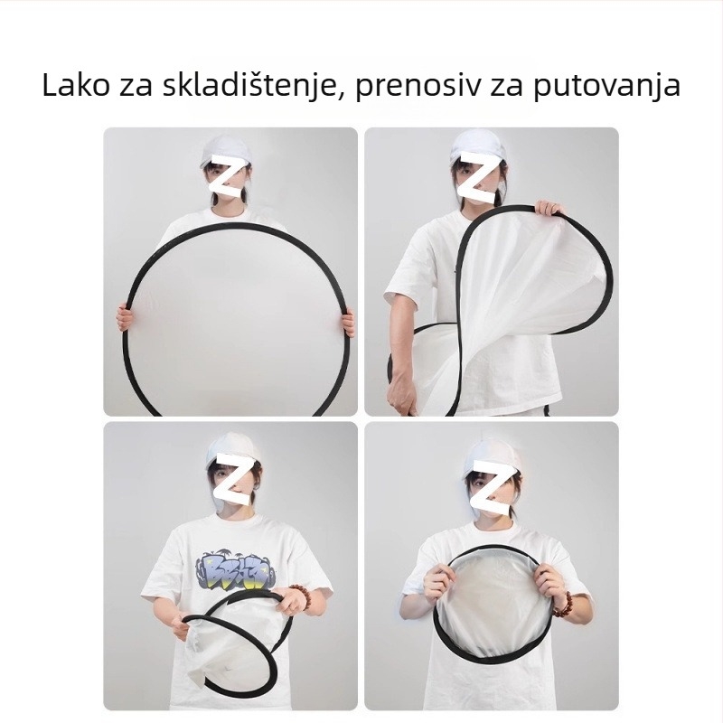 Panel difuznog svjetla za fotografiju — sklopivi, prijenosni, magnezijev spoj, difuzni panel, studijski nosač