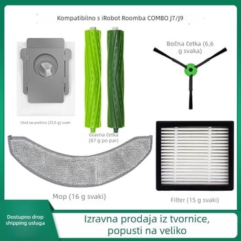 Set bočnih četkica za iRobot Combo J7/J7+/J9+/10MAX (kućna upotreba, automatsko upravljanje, kompatibilno sa J7/J7+/J9+/10MAX, pokriće 51–100 m²)