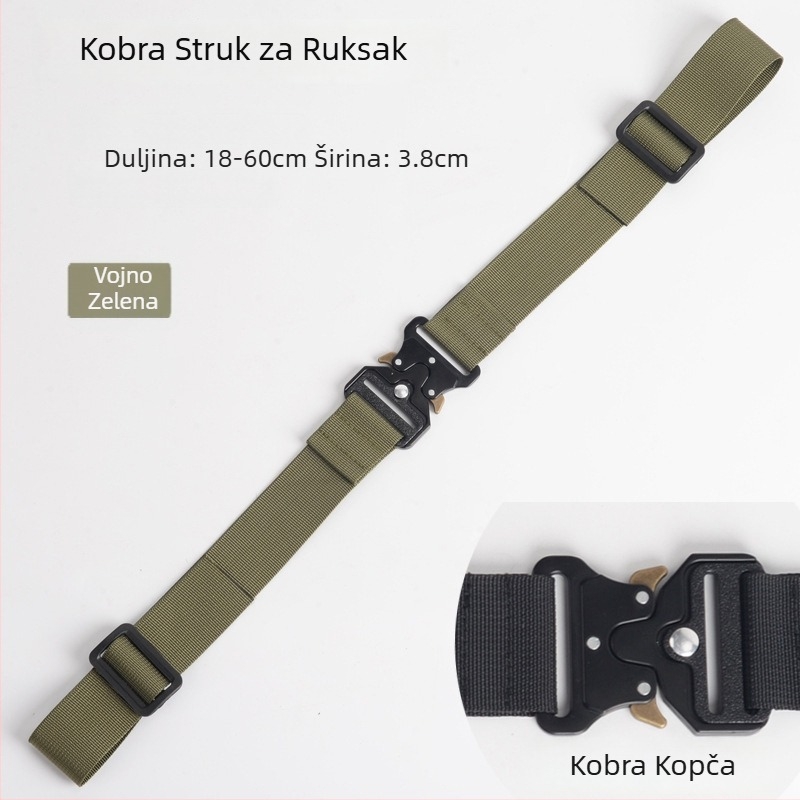 Remen za ruksak od najlona, protuklizni, Cobra aluminijska kopča, višefunkcionalan