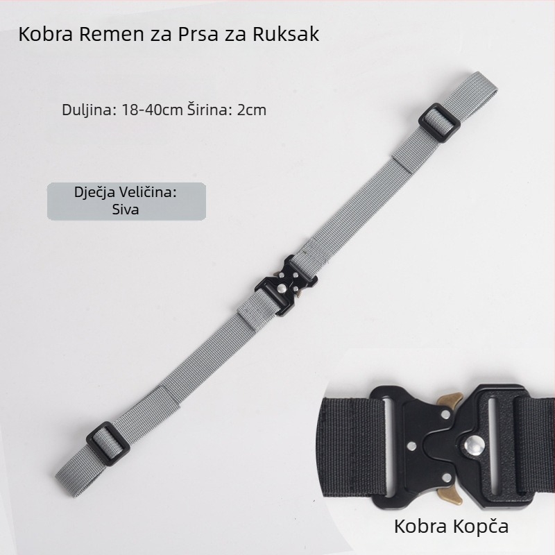 Remen za ruksak od najlona, protuklizni, Cobra aluminijska kopča, višefunkcionalan