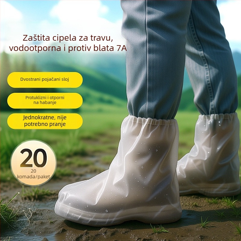 Jednokratne navlake za cipele za planinarenje i alpinizam, protuklizne, debele i otporne, podrijetlo Yiwu, marka Friendly, materijal PE, jednostavan stil