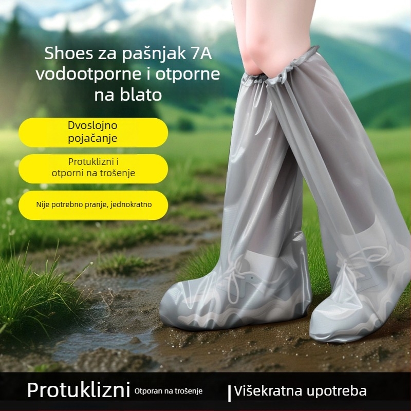 Jednokratne navlake za cipele za planinarenje i alpinizam, protuklizne, debele i otporne, podrijetlo Yiwu, marka Friendly, materijal PE, jednostavan stil