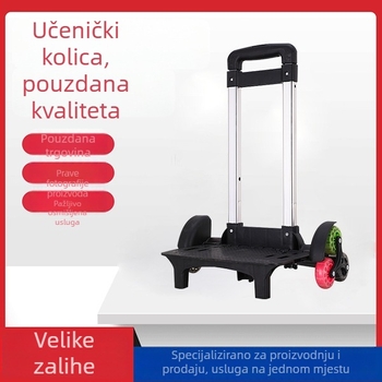 Superior Mold aluminijski držač za vuču školskog ruksaka, s odvojivim sklopnim nastavkom za ruksak, trokolni sustav za penjanje uz stepenice