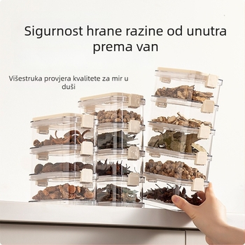 Pravokutna plastična kutija za hranu s brtvom, 1–2 L, set od 24 komada, minimalistički dizajn
