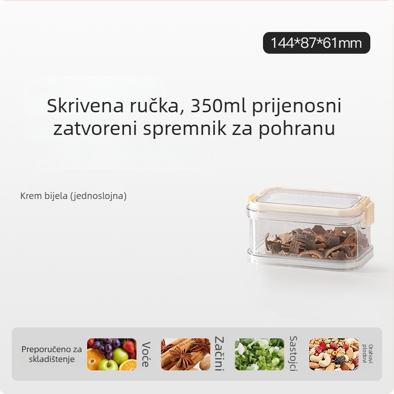 Pravokutna plastična kutija za hranu s brtvom, 1–2 L, set od 24 komada, minimalistički dizajn
