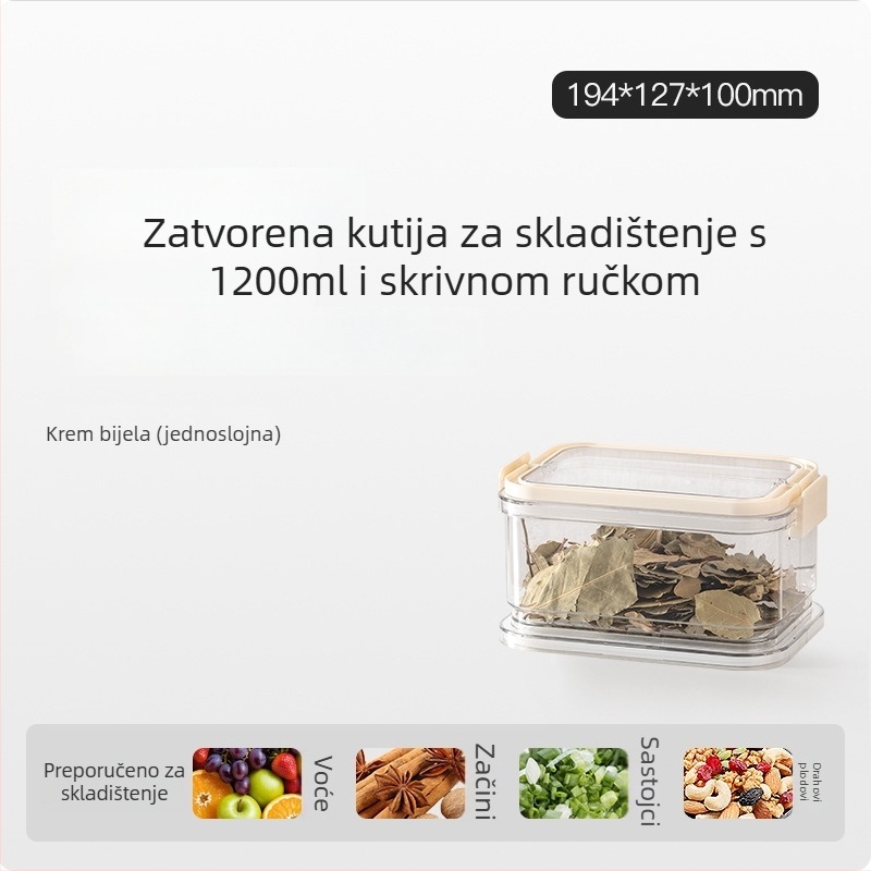 Pravokutna plastična kutija za hranu s brtvom, 1–2 L, set od 24 komada, minimalistički dizajn