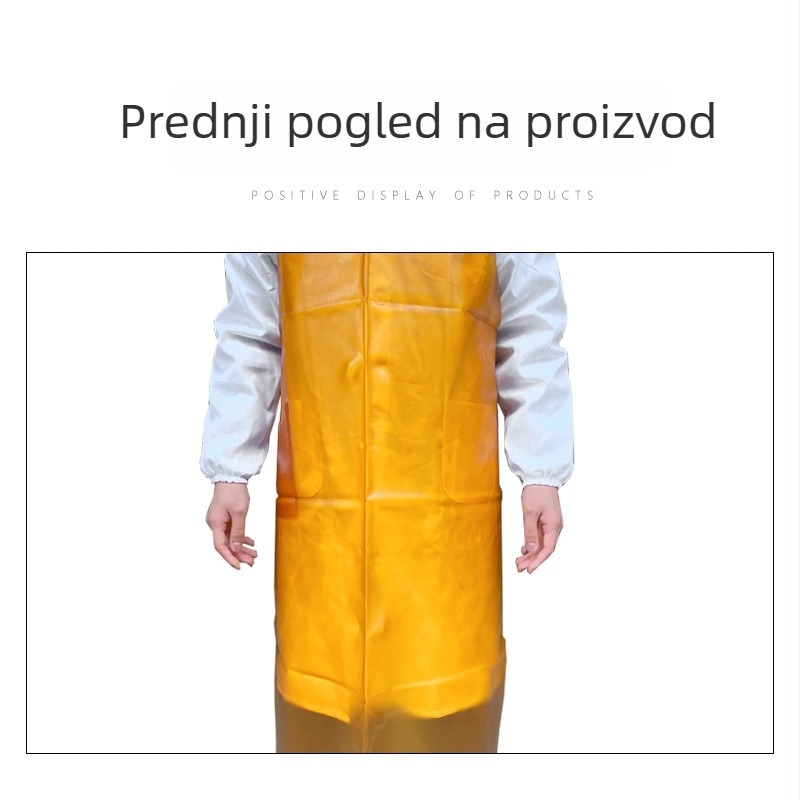 Nepropusna kuhinjska pregača od goveđe tetive, uzorak s kugicama, 1000 g, dvostruke naramenice