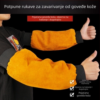 Zavarivački rukavi od teleće kože (drugi sloj; 300 g; za zavarivanje, rezanje i brušenje)
