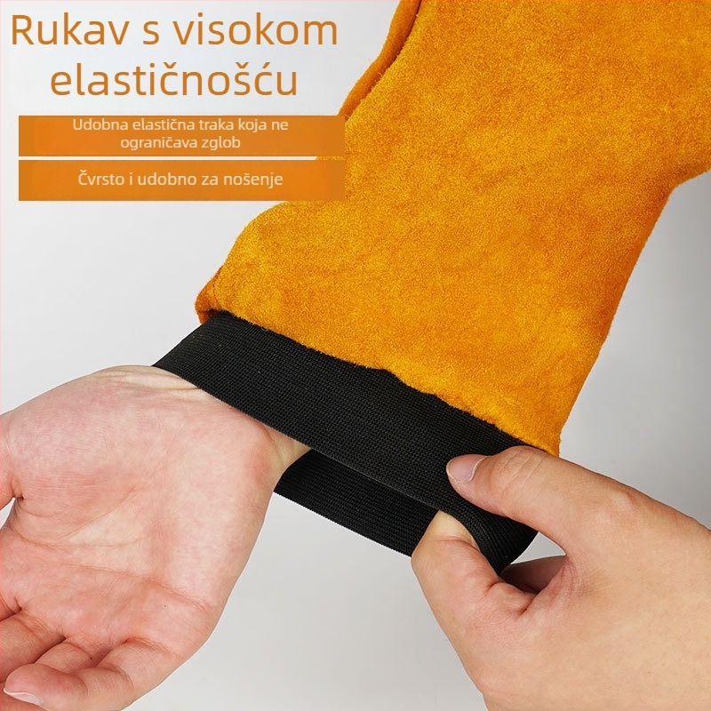 Zavarivački rukavi od teleće kože (drugi sloj; 300 g; za zavarivanje, rezanje i brušenje)