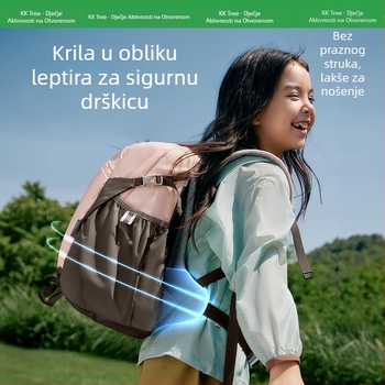 Kocotree Ergonomični lagani školski ruksak za 5.–6. razred, najlon materijal, zaštita kralježnice i smanjenje opterećenja, ergonomska stražnja ploča, dječji dizajn