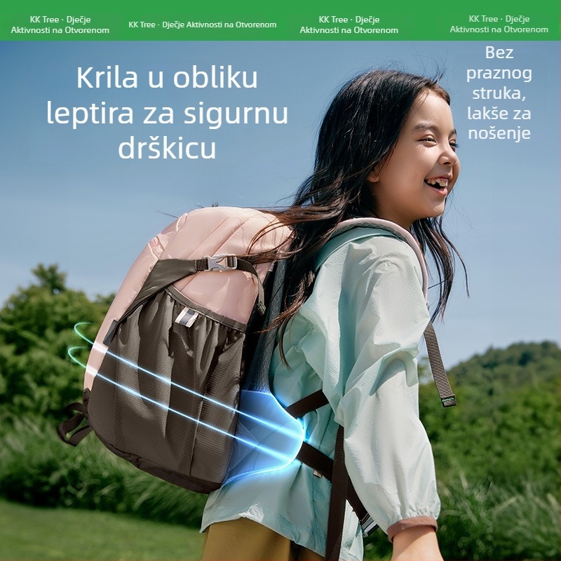 Kocotree Ergonomični lagani školski ruksak za 5.–6. razred, najlon materijal, zaštita kralježnice i smanjenje opterećenja, ergonomska stražnja ploča, dječji dizajn
