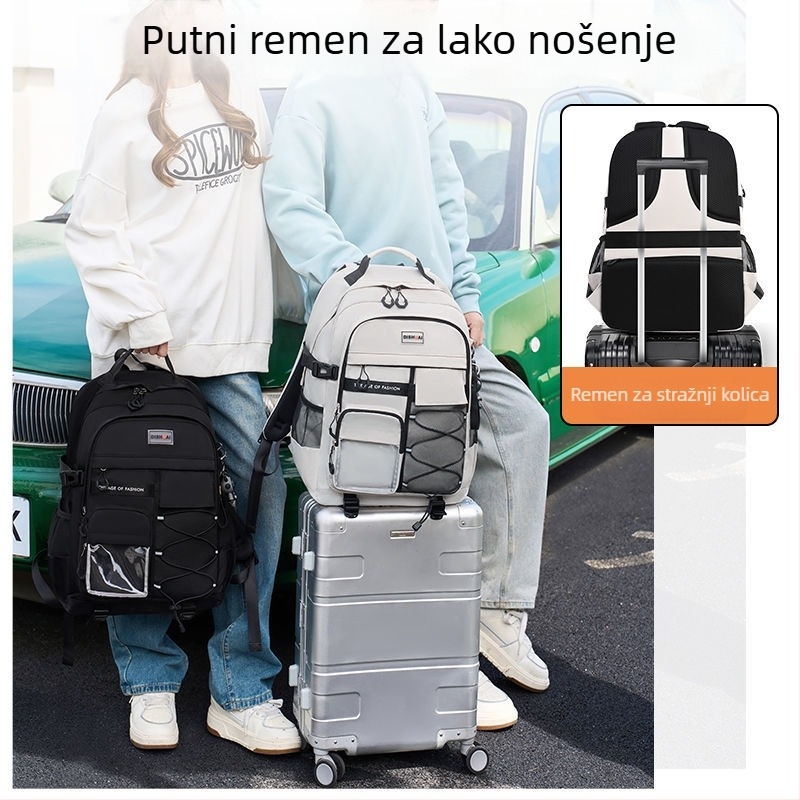 Školski ruksak za učenike od osnovne do srednje škole, velik kapacitet, lagan, prozračan, zaštita kralježnice, ergonomski stražnji panel