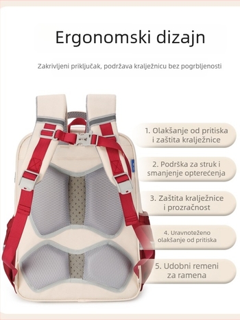 Unisex školski ranac – lagan, smanjuje opterećenje, velik kapacitet, vodootporan, naramenice s zračnim jastukom