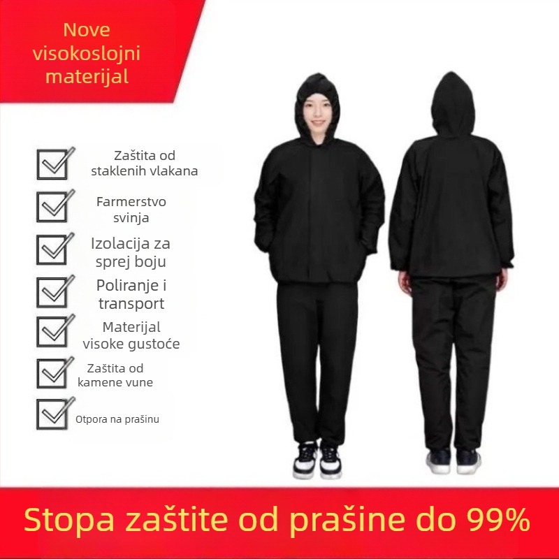 Yao qing podijeljeni kapuljačasti radni kombinezon, poliester, pogodan za gradilišta, tvornice, uzgojne farme i održavanje