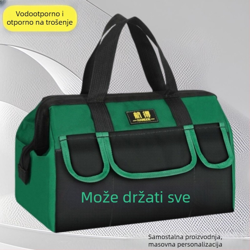 Torba za alat električara, otporna na habanje, platnena, ekstra debela i izdržljiva, prijenosna za gradilište, vodootporna, velika kapaciteta