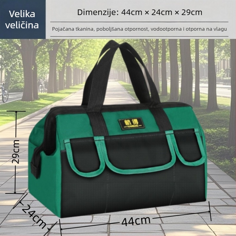 Torba za alat električara, otporna na habanje, platnena, ekstra debela i izdržljiva, prijenosna za gradilište, vodootporna, velika kapaciteta