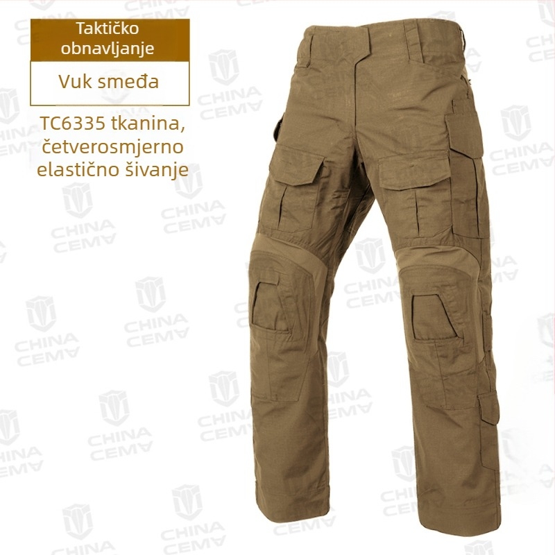 Unisex taktičke hlače s kamuflažom, tkanina od pamukasto-mješavine, otporne na habanje i vjetar, za outdoor planinarenje i kampiranje