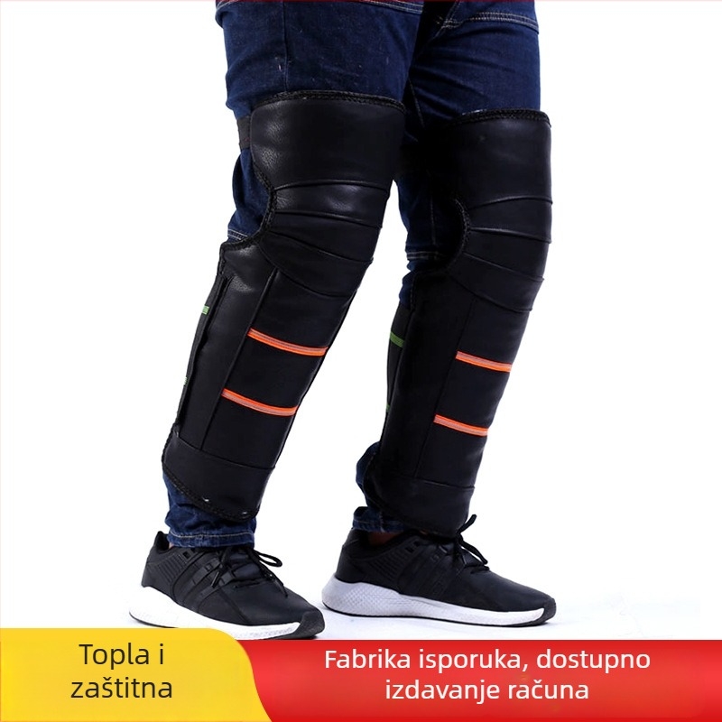 Zimske tople koljenjke za odrasle bicikliste, PU materijal, zaštita listova, tajice