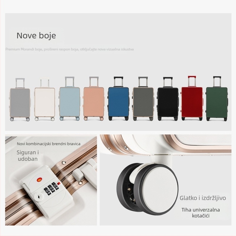 Kofer za putovanje unisex – Veliki kapacitet, PC materijal, Univerzalni kotači, Poliesterna podstava, Težina 4 kg