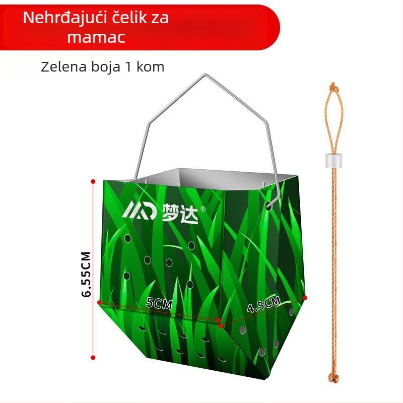 Mengda nehrđajući čelični uređaj za hranjenje za divlji ribolov, dizajn prevrnutog kante, fiksni punkt za ručnu štap, izbacivanje mamca na dno