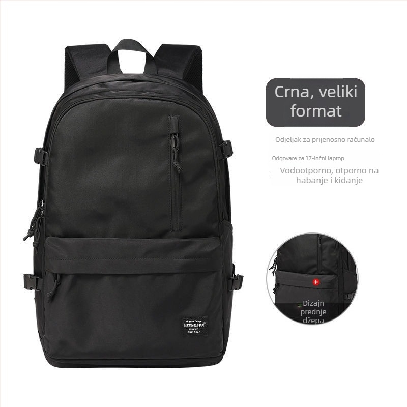 Ruksak u korejskom stilu, unisex, 20–35L, vodootporan, poliester, pogodan za 16-inčni laptop, naramenice s jastučićem zraka