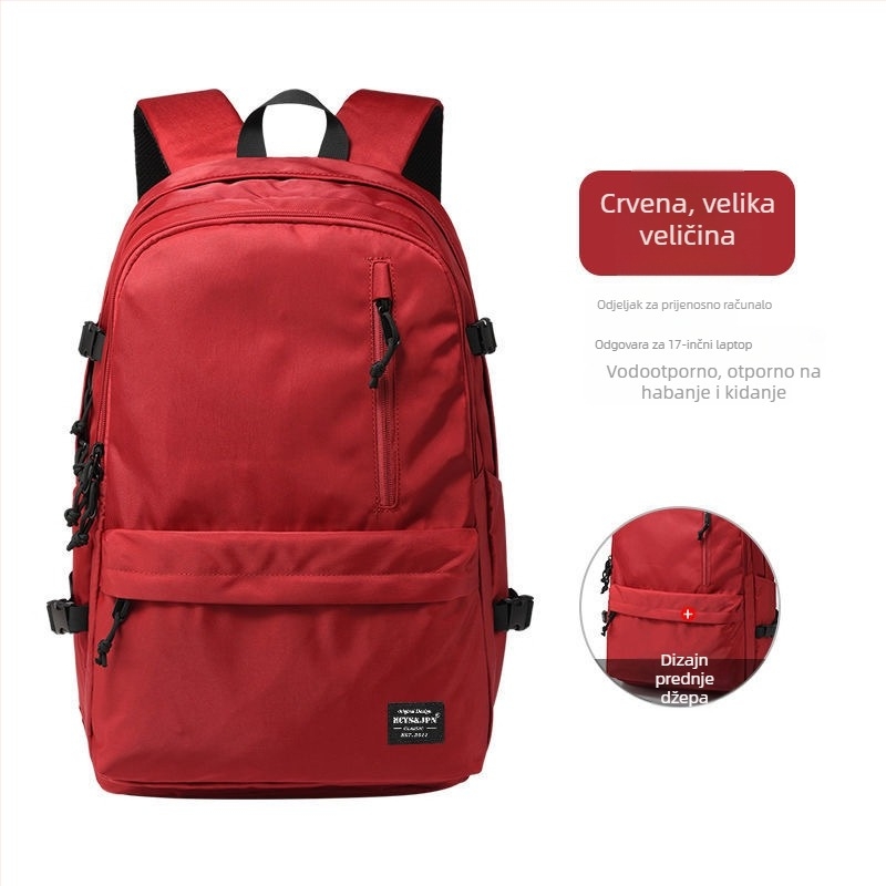 Ruksak u korejskom stilu, unisex, 20–35L, vodootporan, poliester, pogodan za 16-inčni laptop, naramenice s jastučićem zraka