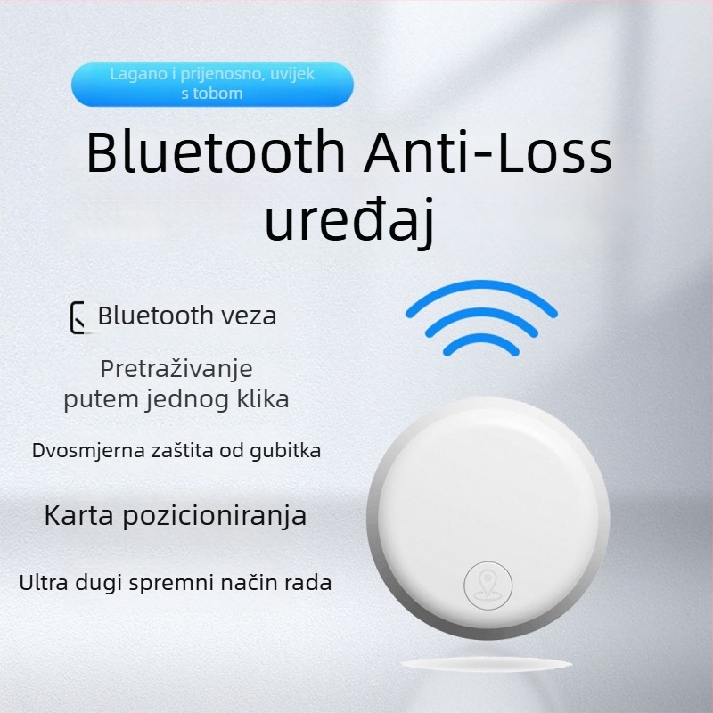 Bluetooth uređaj za anti-gubitak AK-28C s GPS pozicioniranjem 15 m, mobilna alarma, trajanje baterije 1 godinu, podrška Google Maps