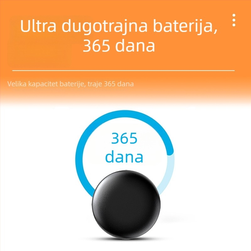 Bluetooth uređaj za anti-gubitak AK-28C s GPS pozicioniranjem 15 m, mobilna alarma, trajanje baterije 1 godinu, podrška Google Maps