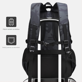 Školski ruksak, Oxford tkanina, prozračan i vodootporan, ultra lagan, otporan na habanje, funkcija smanjenja težine, zakrivljene naramenice, podstava od najlona, za 1.–9. razred