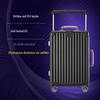 Putni kovčeg s aluminijskim okvirom i širokom ručkom, TSA kombinirano zaključavanje, univerzalni kotači, podstava od poliestera