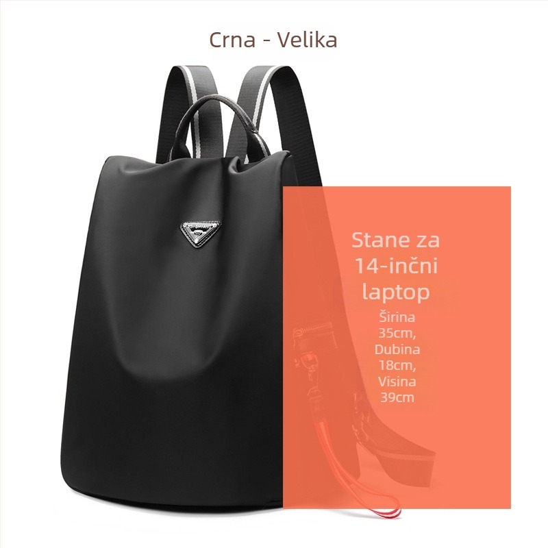 Ženski ruksak s zaštitom od krađe; Oxford materijal; kapacitet 36–55 L; kompatibilan s 14-inčnim prijenosnikom; vodootporan
