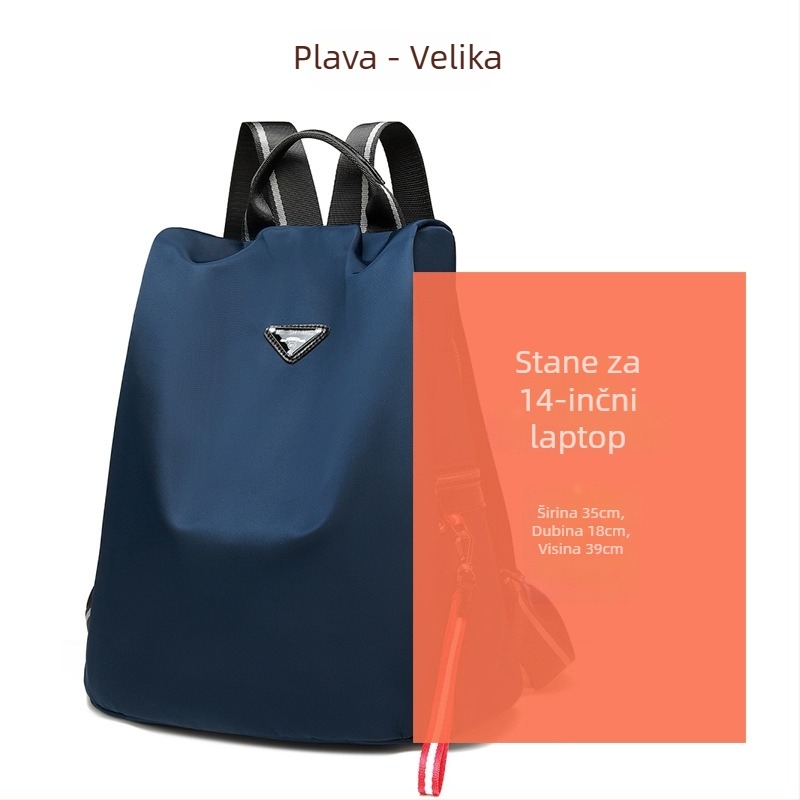 Ženski ruksak s zaštitom od krađe; Oxford materijal; kapacitet 36–55 L; kompatibilan s 14-inčnim prijenosnikom; vodootporan