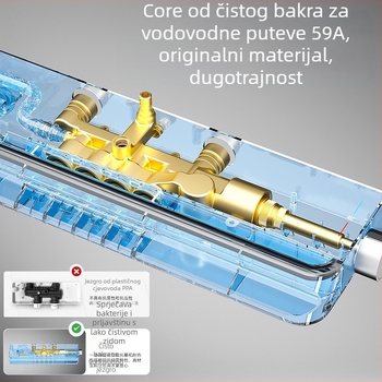 Jiumuwang cjelovobakreni zidni tuš set s konstantnom temperaturom, digitalnim zaslonom i bežičnim pametnim upravljanjem, kvadratna tuš glava, model CL-712