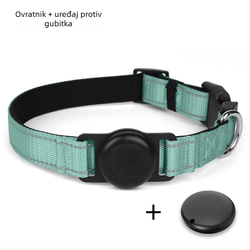 Ogrlica za psa s Airtag zaštitnim kućištem i GPS tražilicom, Fb105, 240mAh, 100 g, najlon, praćenje i alarma
