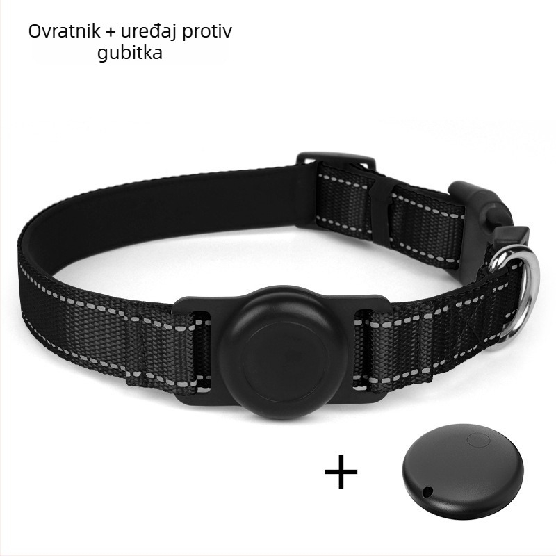 Ogrlica za psa s Airtag zaštitnim kućištem i GPS tražilicom, Fb105, 240mAh, 100 g, najlon, praćenje i alarma