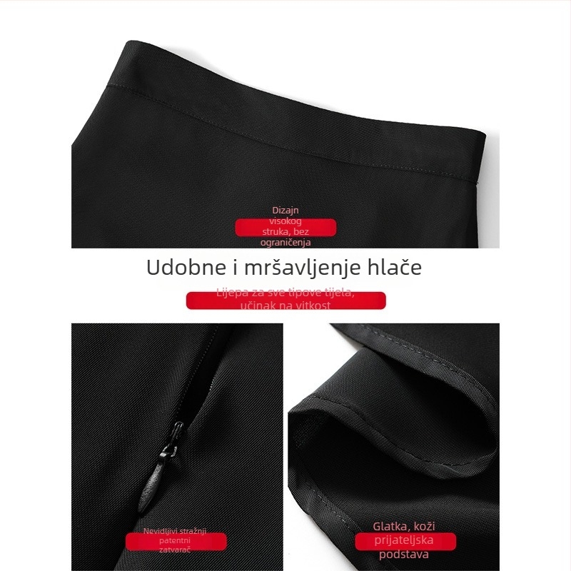 Suknja A-linije s kišobranom, srednja duljina, visoki struk, vunena tkanina, jesen 2025.