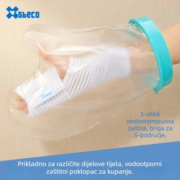 Fraktura vodootporna zaštita za kupanje – zaštita rana na rukama, nogama, listu i gležnju; PVC/PP sa silikon gelom; 0.3 kg; za kupanje/tuš/kućnu upotrebu