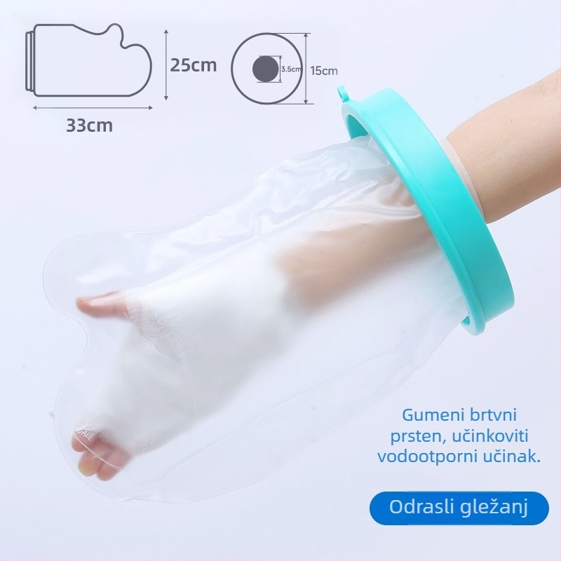 Fraktura vodootporna zaštita za kupanje – zaštita rana na rukama, nogama, listu i gležnju; PVC/PP sa silikon gelom; 0.3 kg; za kupanje/tuš/kućnu upotrebu