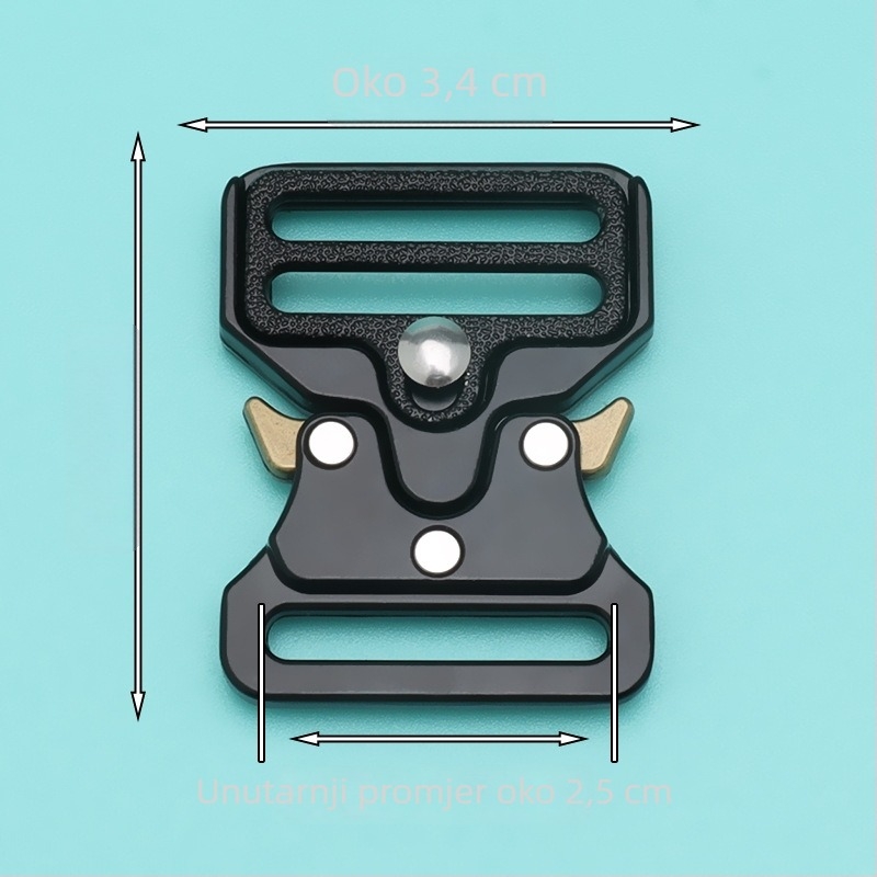 Kuka za remen za torbe: Cobra kopča od cinkovog legura, ulični stil, proljeće 2025