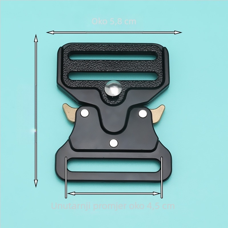 Kuka za remen za torbe: Cobra kopča od cinkovog legura, ulični stil, proljeće 2025