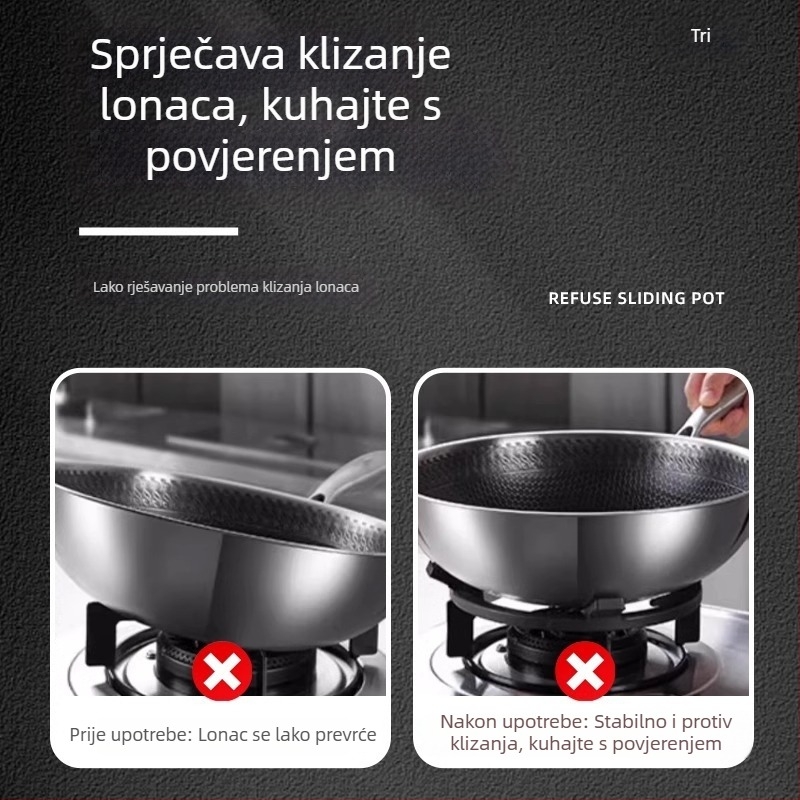 Držač za lonce za plinsku kuhinju, univerzalan, pogodan za mliječne lonce i manje lonce, dizajn s četiri ili pet nogica, montiranje s dna, neto težina 780 g