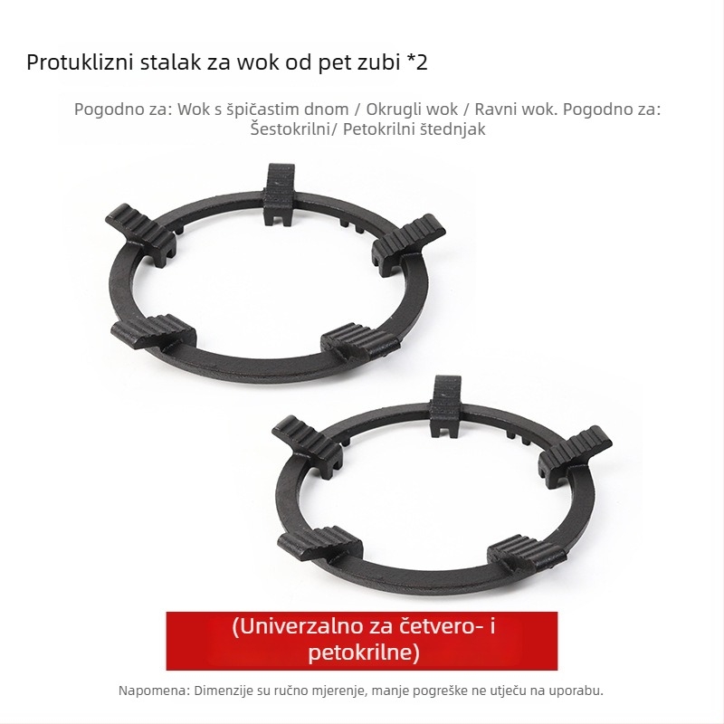 Držač za lonce za plinsku kuhinju, univerzalan, pogodan za mliječne lonce i manje lonce, dizajn s četiri ili pet nogica, montiranje s dna, neto težina 780 g