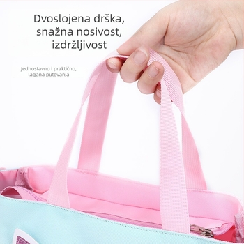 Torba za dodatnu nastavu za osnovnu školu za djecu — cartoon uzorak, Oxford tkanina, prozračna i vodootporna, otporna na habanje, zakrivljeni naramenik, podstava od najlona