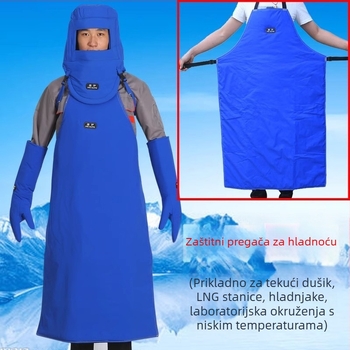 Apron otporan na tekući dušik, Thinsulate pamuka, za skladištenje na niskim temperaturama i LNG punionica, 1 kg