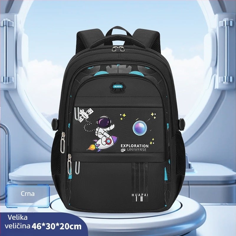 Školski ruksak s temom astronauta, poliester, prozračan, vodootporan, ultra lagan, zaštita kralježnice