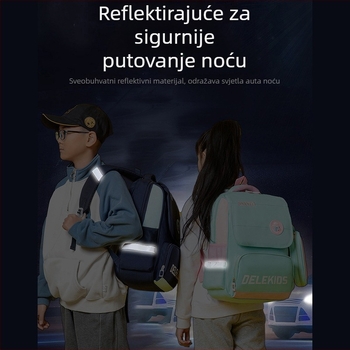 Unisex školska torba za razrede 1–3, lagana, najlon, ergonomski stražnji panel