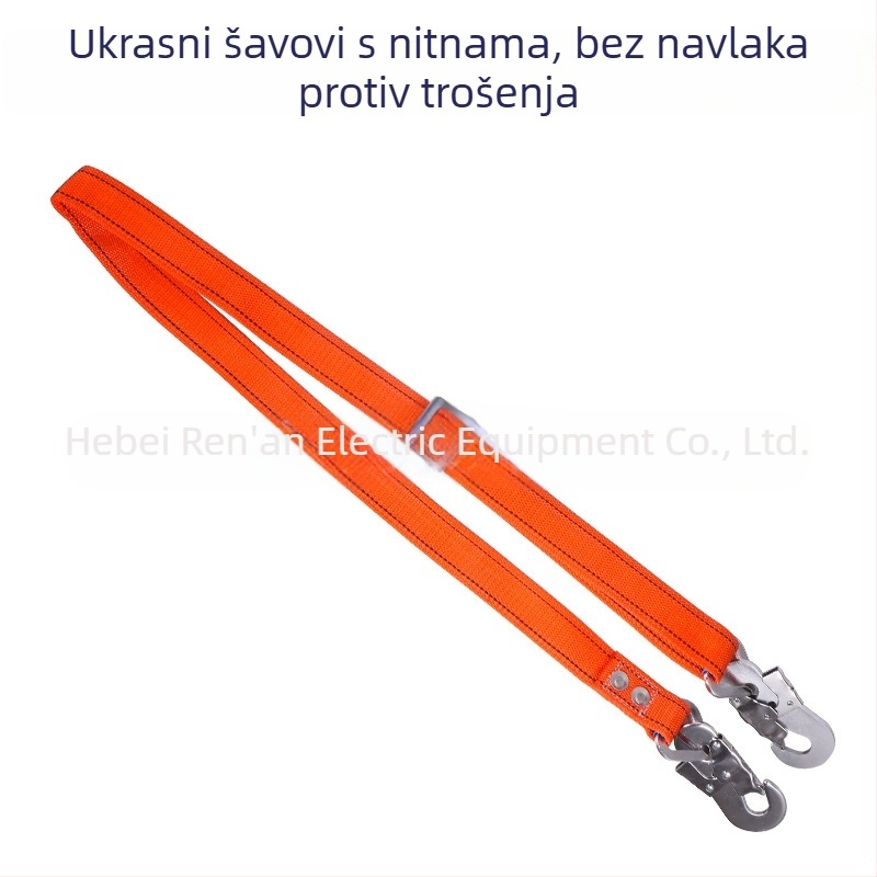 Zadebljani otpornni električarski pojas za penjanje po stupu, sigurnosni pojas za rad na stupu, užad protiv pada, električna sigurnosna opasač