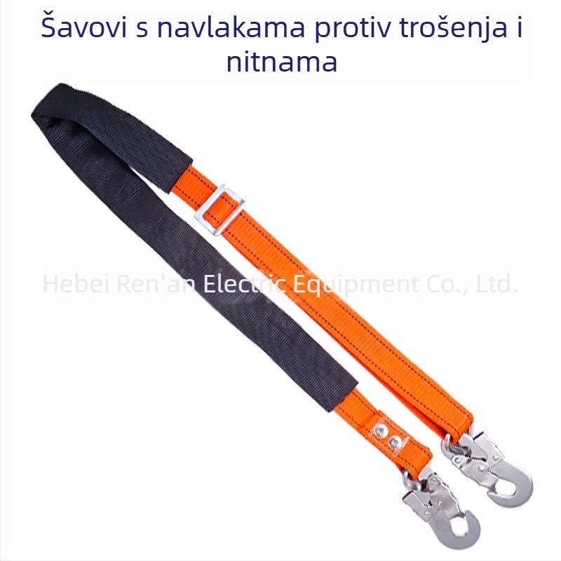 Zadebljani otpornni električarski pojas za penjanje po stupu, sigurnosni pojas za rad na stupu, užad protiv pada, električna sigurnosna opasač