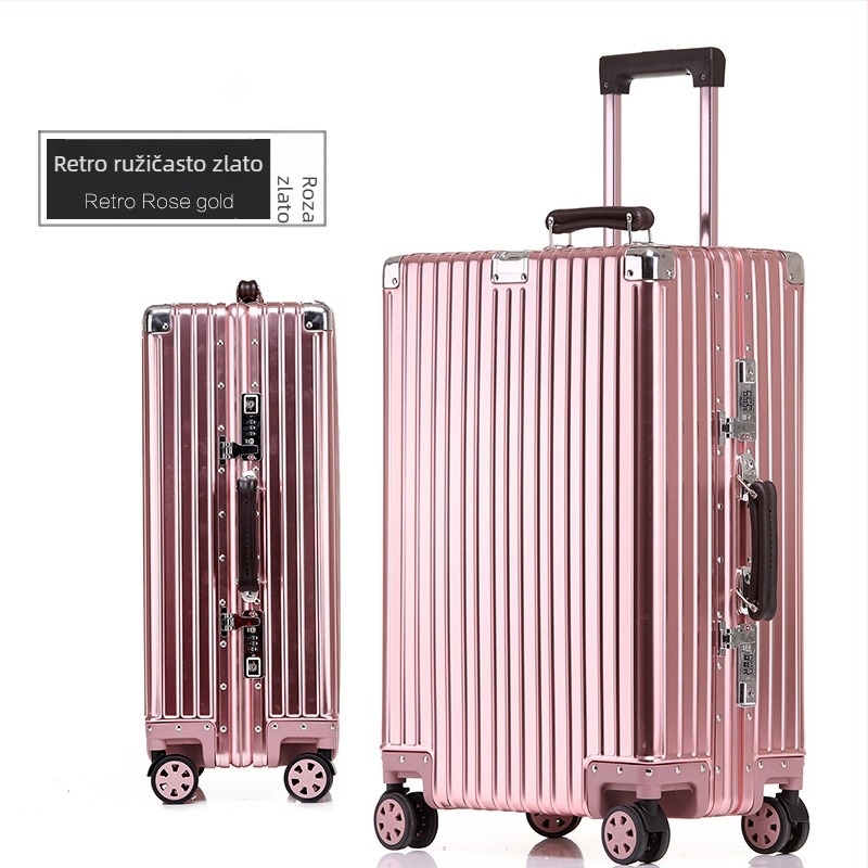 Unisex kovčeg od aluminijsko-magnezijske legure s TSA kombinacijskim zaključavanjem, model 8006/8007, univerzalni kotači, težina 4,3–6,5 kg